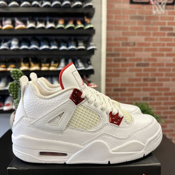 AUTHENTIC 408452 112 Air Jordan 4 Metallic Red GS